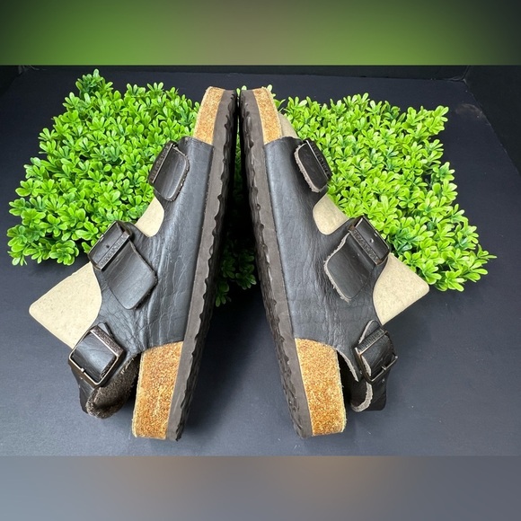 Birkenstocks leather Brown Double Strap Sandals size 42 M (regular-wide) unisex - Picture 2 of 13